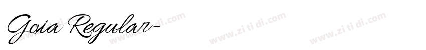 Goia Regular字体转换 Goia Regular字体转换